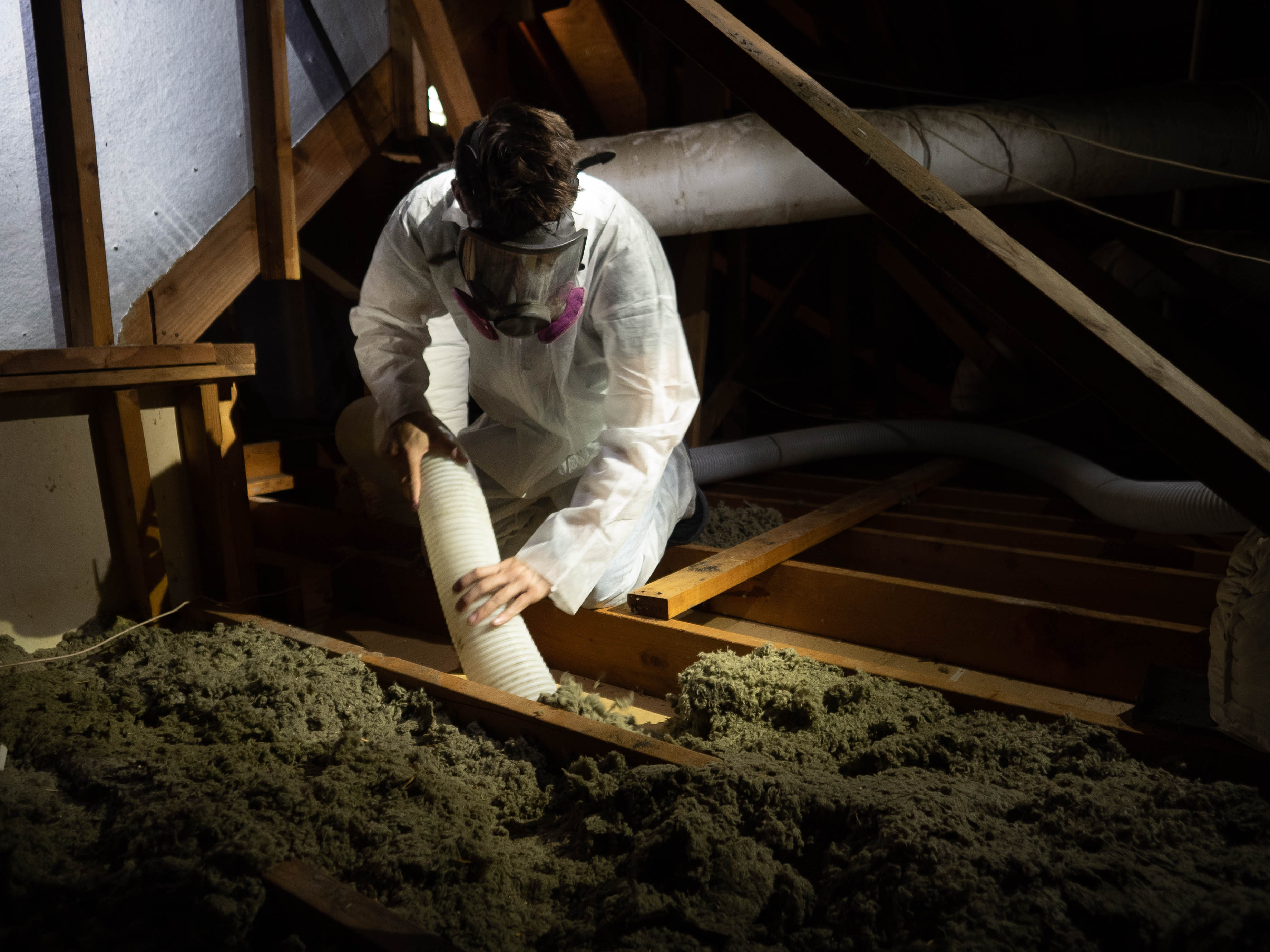 Attic insulation that may contain asbestos